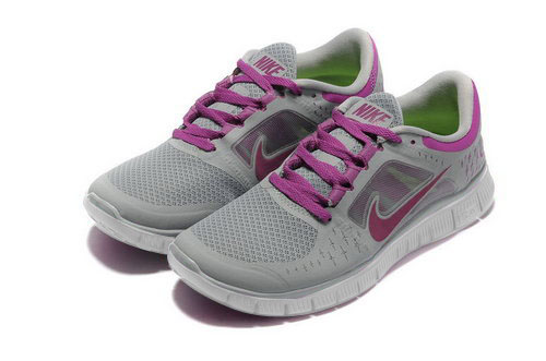 Nike Free Run 5.0 Womens Lime Purple Shoes Sale